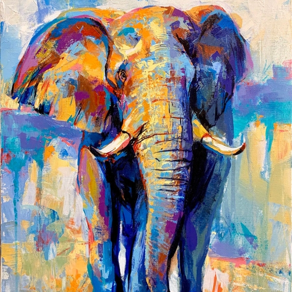 ELEPHANT painting on canvas